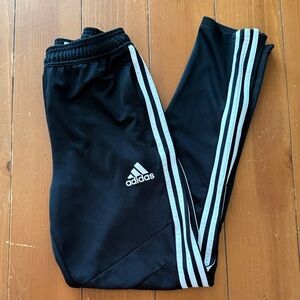 adidas Black Joggers with White 3-Stripes
